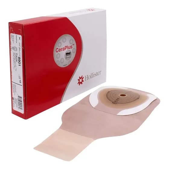 Bolsa Ostomía Cerrada Hollister Ceraplus 64mm Pack 10 Unidades
